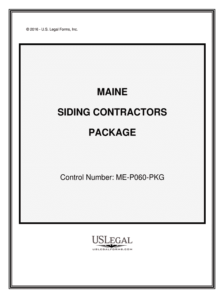 Control Number ME P060 PKG  Form