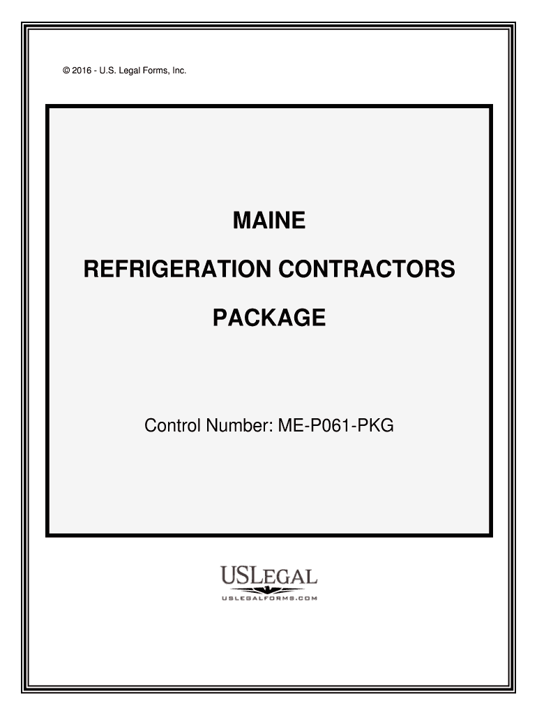 Control Number ME P061 PKG  Form