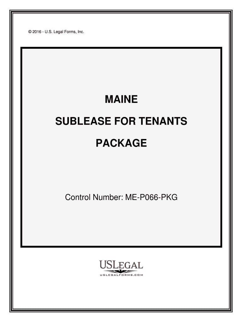 Control Number ME P066 PKG  Form