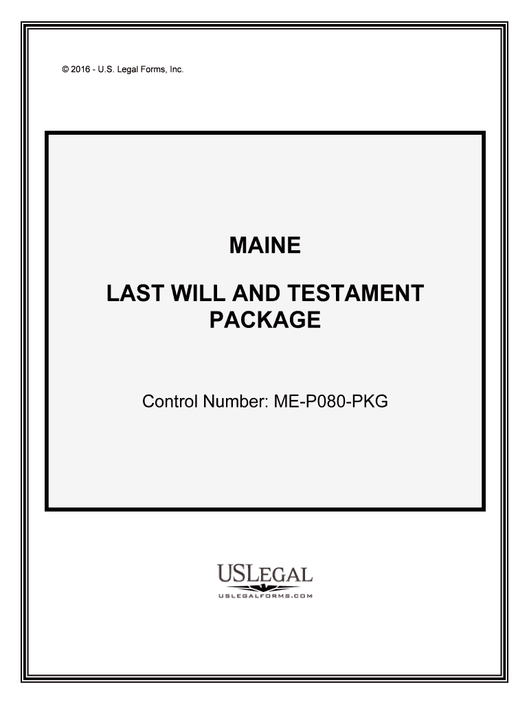 Maine Last Will and Testament Template PDFWord  Form