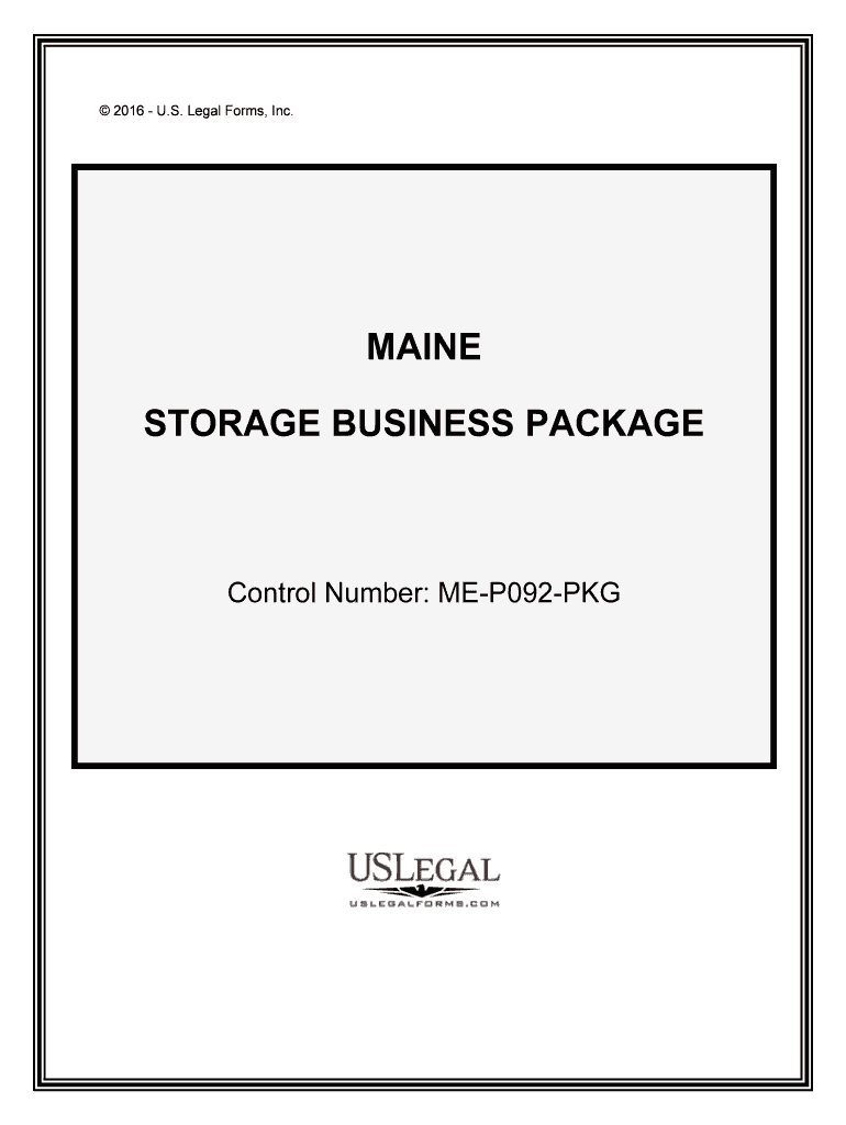 Control Number ME P092 PKG  Form