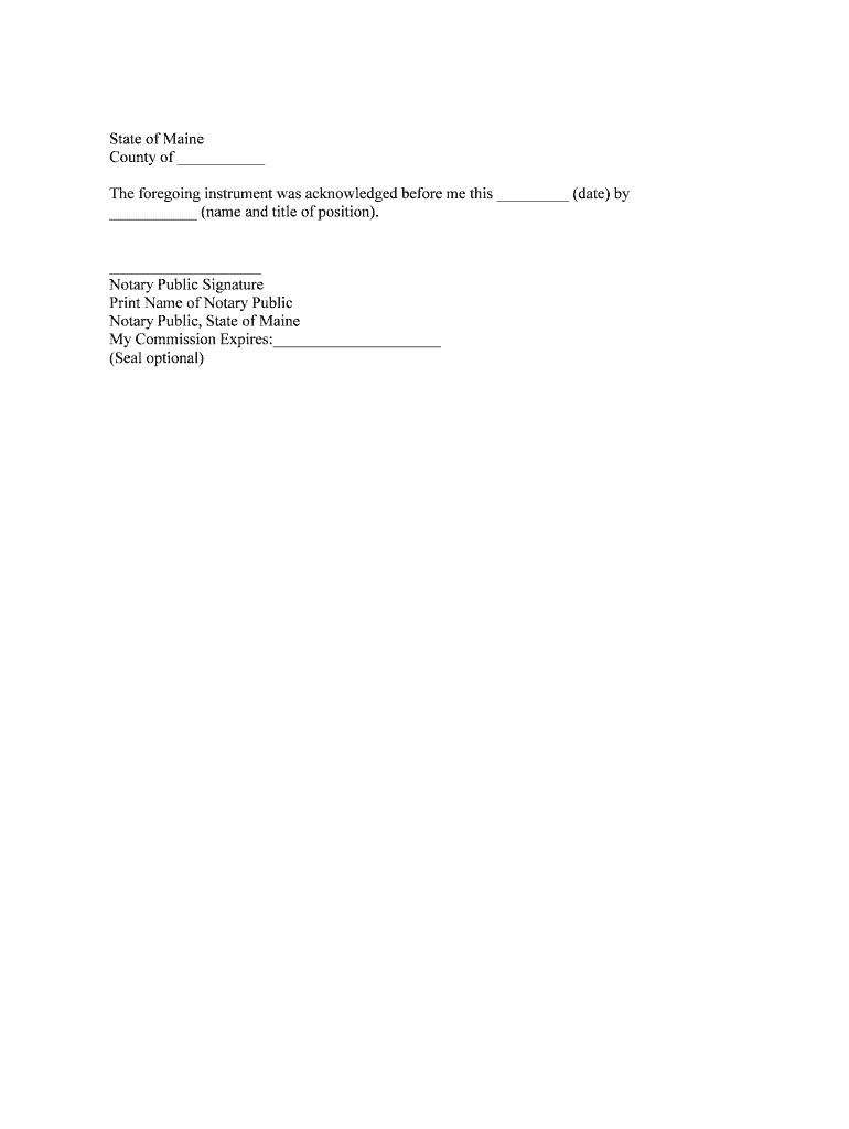 Notary Public Signature  Form