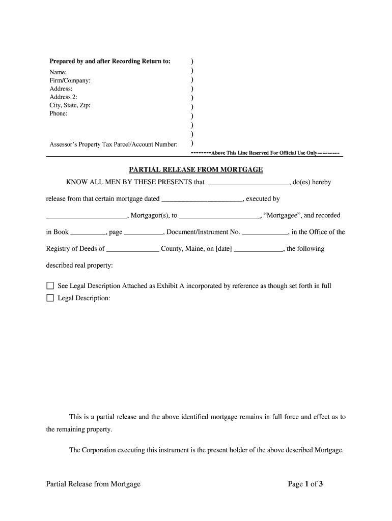 Registry of Deeds of County, Maine, on Date , the Following  Form