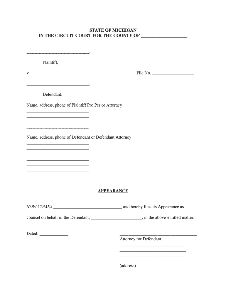 MC 01, Summons Michigan Courts State of Michigan  Form