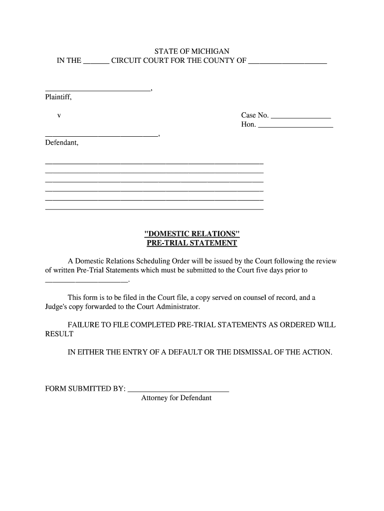 Instructions for Replevin 12th Judicial Circuit Court  Form