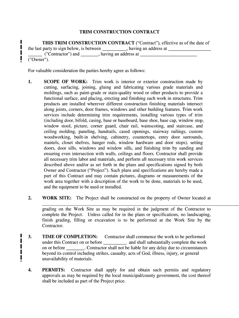 How to Write a Construction Contract a Complete Legal Guide  Form