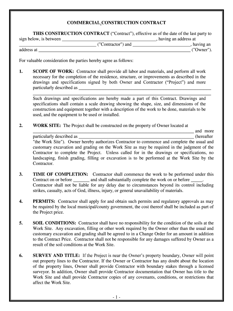 Strikes, Casualty, Acts of God, Illness, Injury, or General Unavailability of Materials  Form