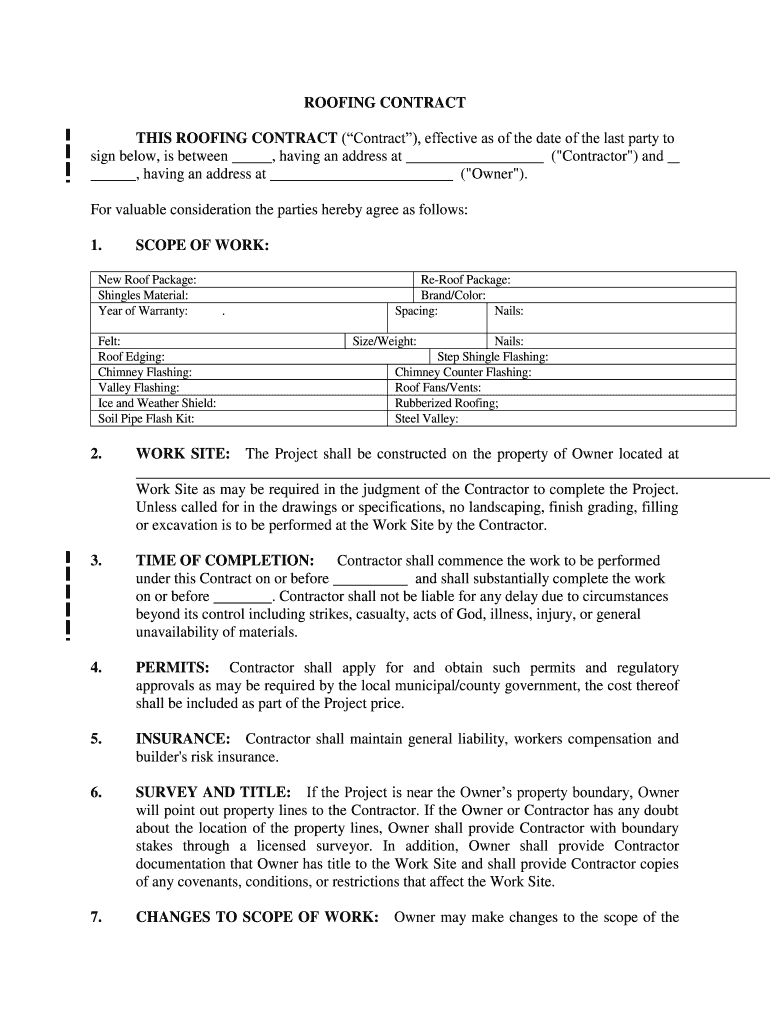 Chimney Flashing  Form