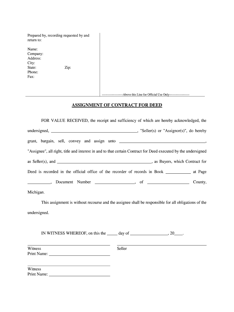 Contract for Deed Fill Online, Printable, Fillable, BlankPDFfiller  Form