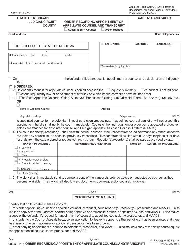 Forms Circuit Court FormsMacomb County