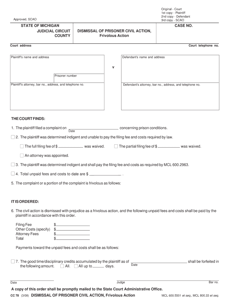 3rd Copy SCAO  Form