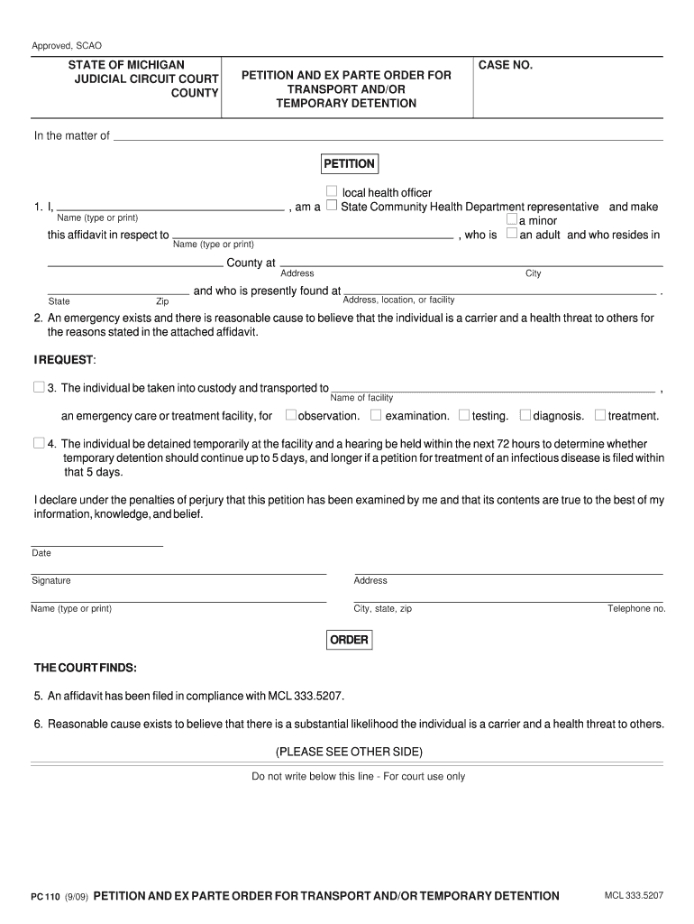 Fillable Online Court Forms All Documents Michigan Courts Fax