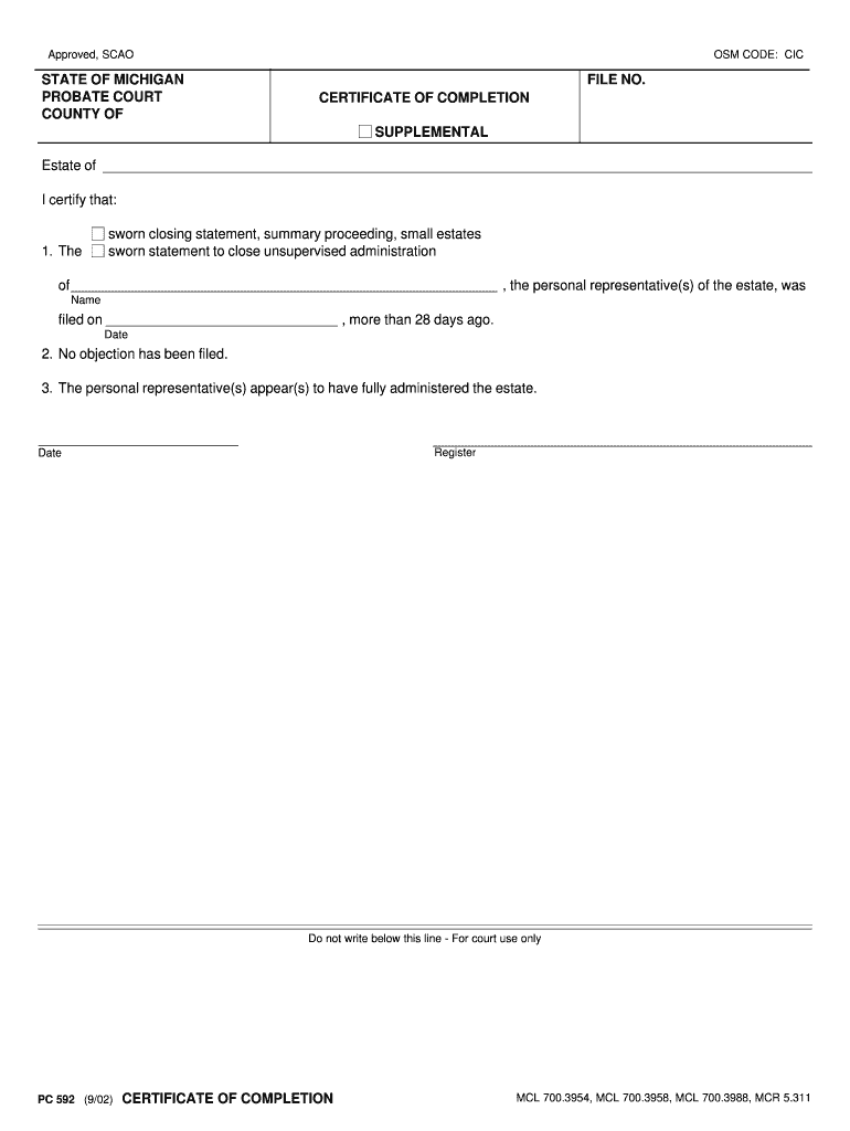 OSM CODE CIC  Form