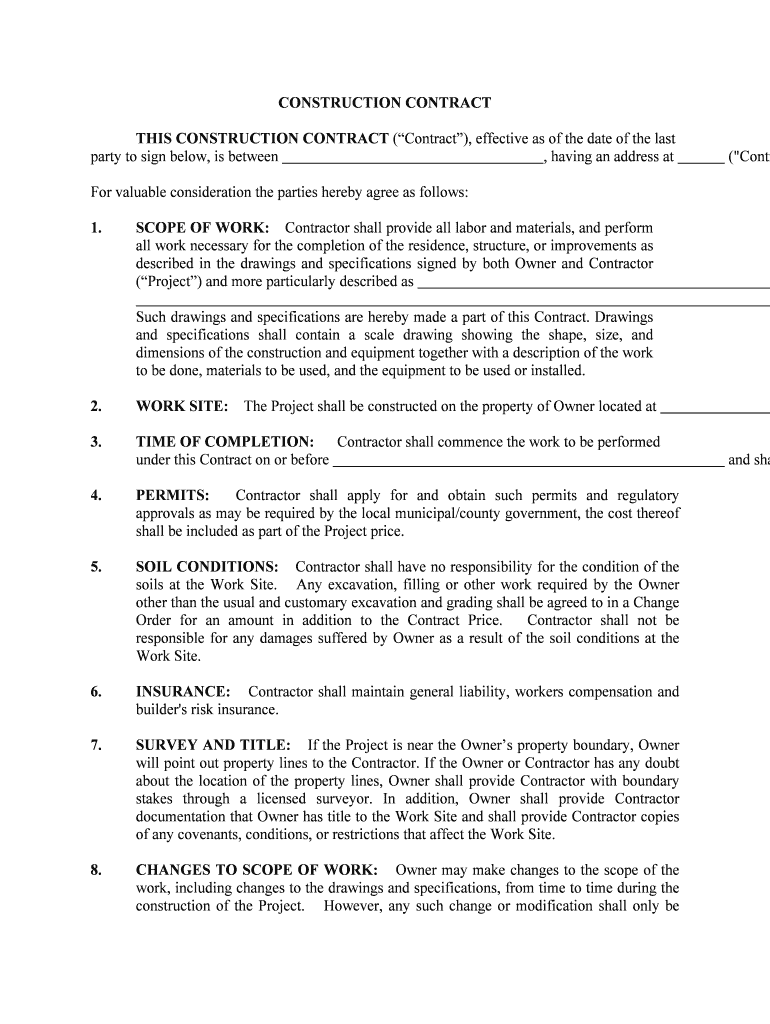 TIME of COMPLETION Form