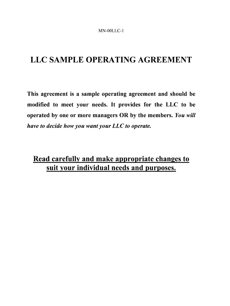 Operating Agreement What is an LLC Operating Agreement?  Form