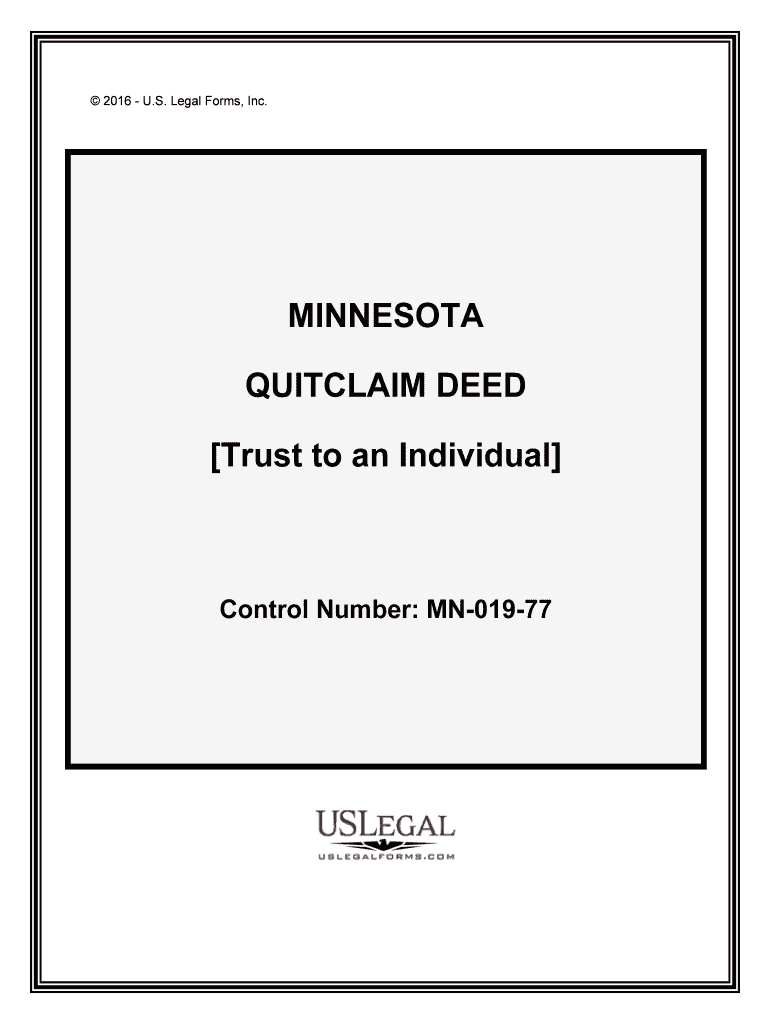 Minnesota Quit Claim Deed Form WordPDFeForms