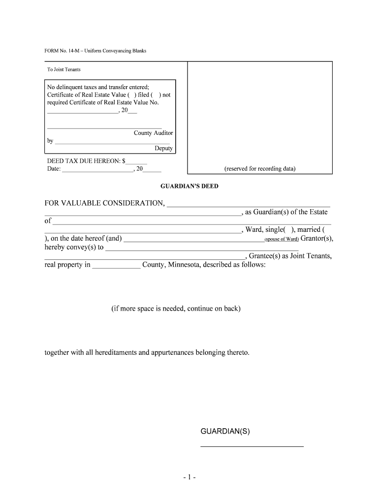 14 M Uniform Conveyancing Blanks