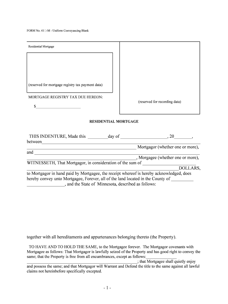 41 M Uniform Conveyancing Blank