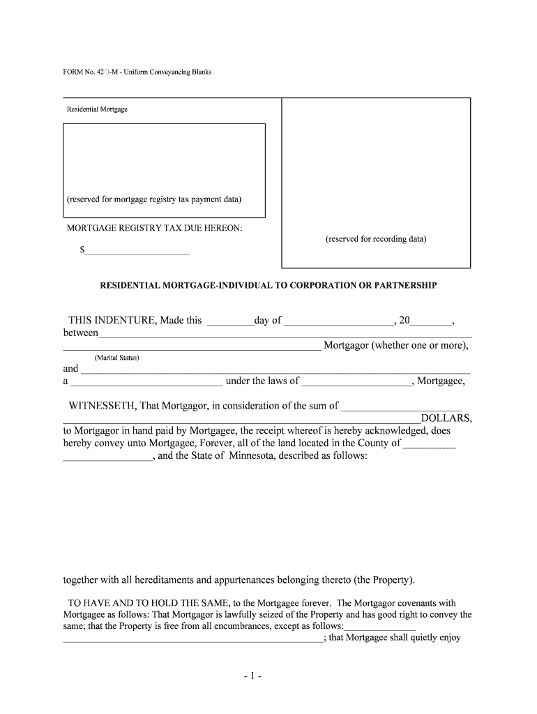 42 M Uniform Conveyancing Blanks