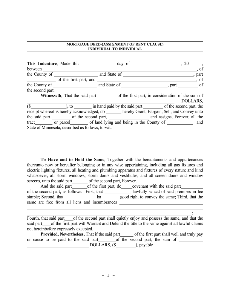 deed of assignment of rent arrears