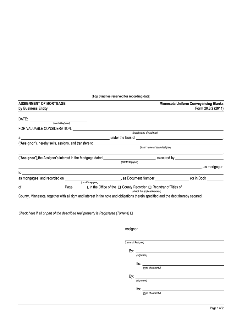 Minnesota Uniform Conveyancing Blanks Form 20 3 1