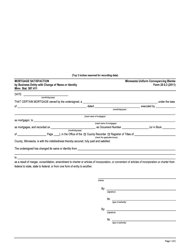 Assignment of Mortgage by Business Entity with Change of  Form