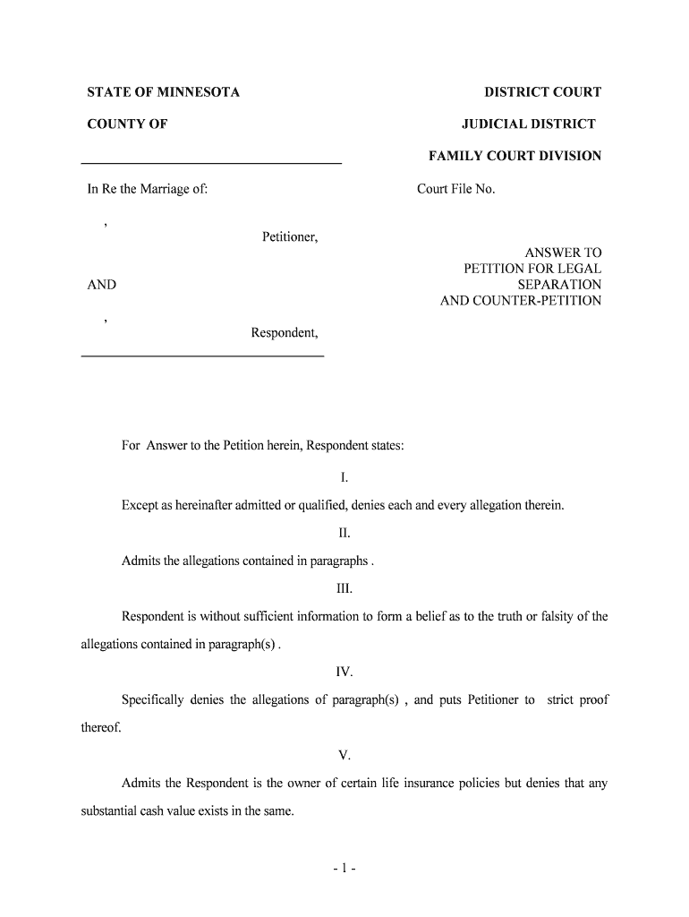 Forms to Respond Minnesota Judicial Branch