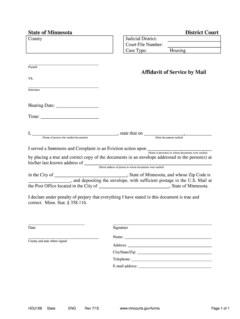 Minnesota Judicial Branch File a Case  Form