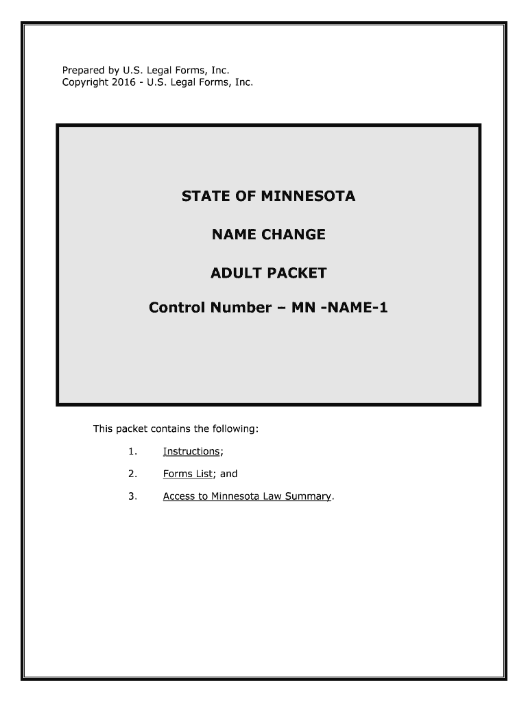 Minnesota Name Change Forms How to Change Your