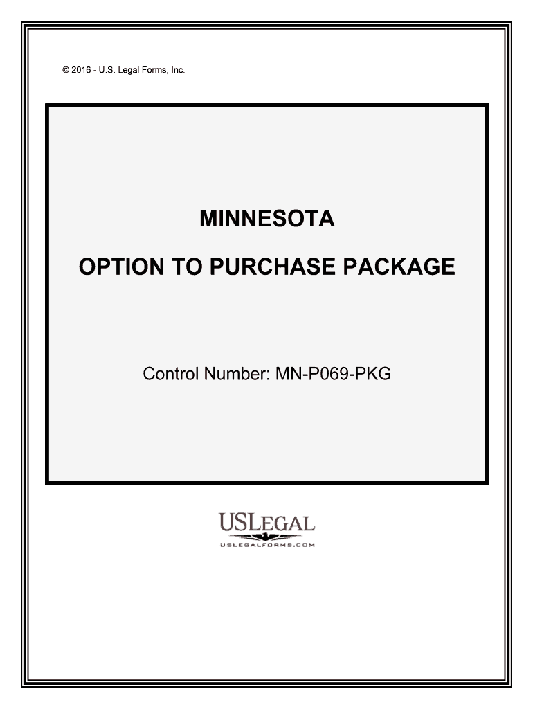 Fill and Sign the Minnesota Lease to Own Option to Purchase Agreement Form