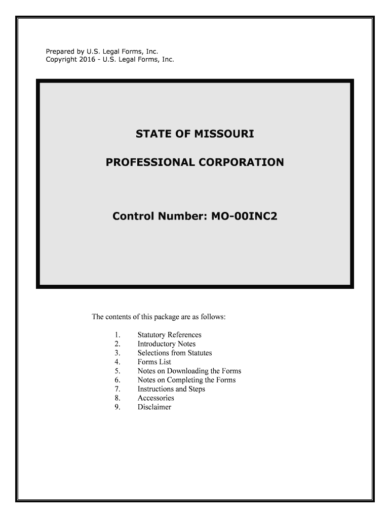Missouri US Legal Forms