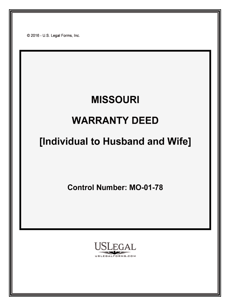 Missouri Real Estate Deed Forms Fill in the Blank Deeds