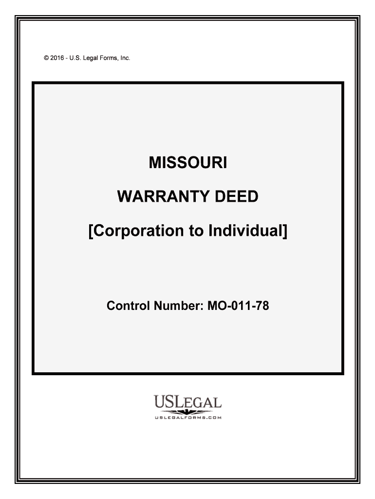 Missouri Deed FormsQuit Claim, Warranty, and Special