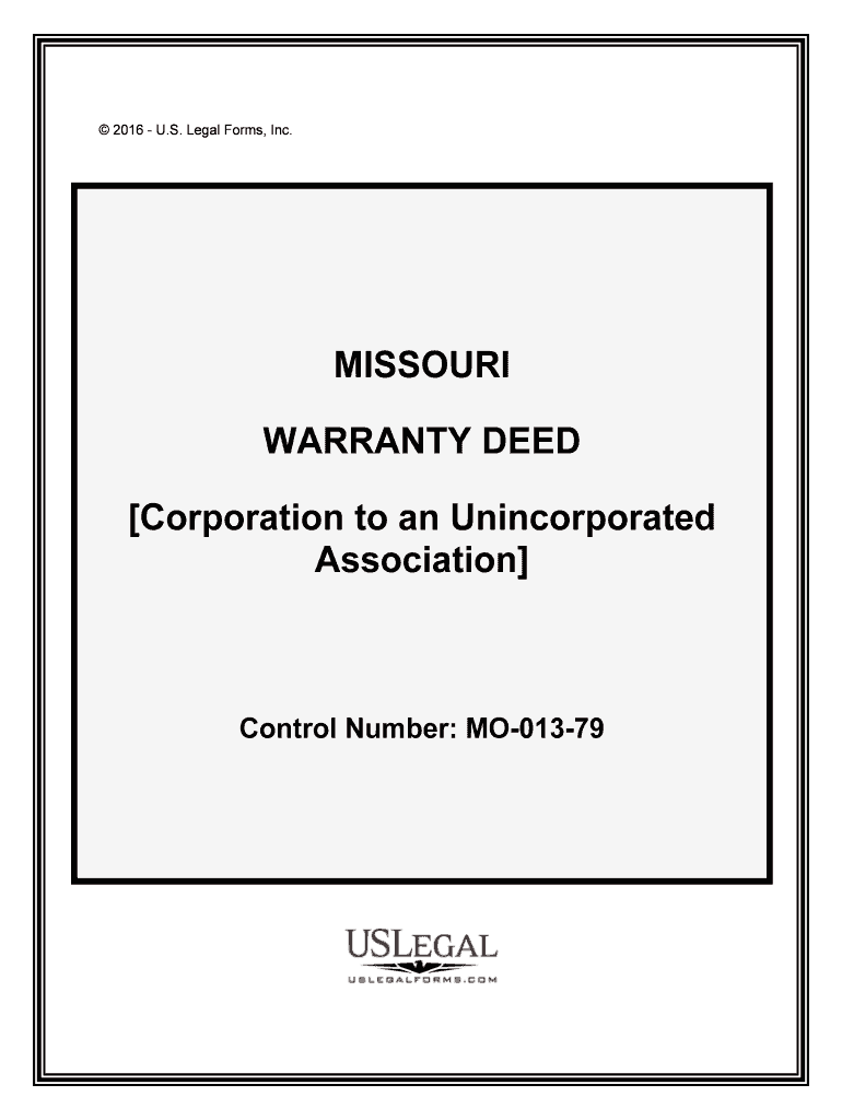 Missouri Warranty Deed US Legal Forms