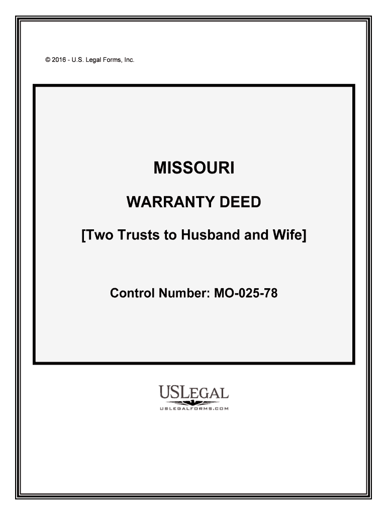 Two Trusts to Husband and Wife  Form