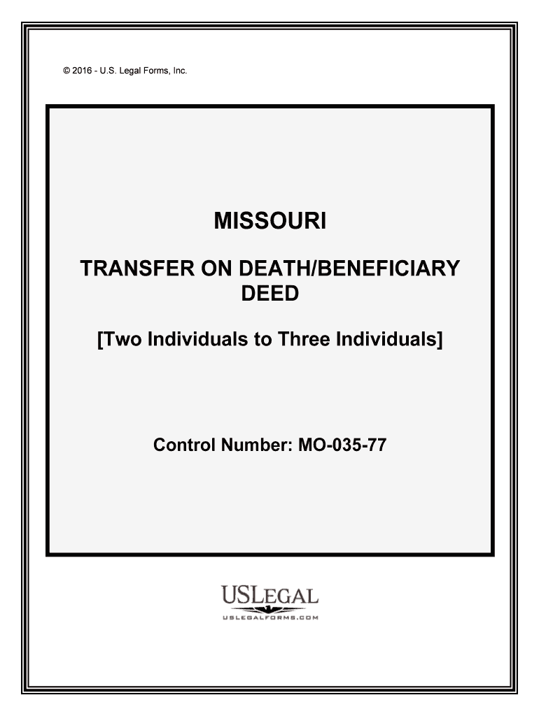 Blank Missouri Beneficiary Deed Form Fill Online, Printable