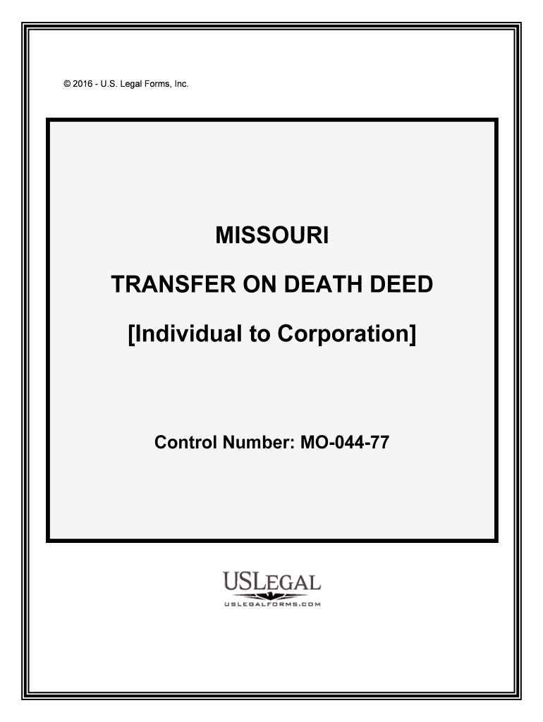 Control Number MO 044 77  Form