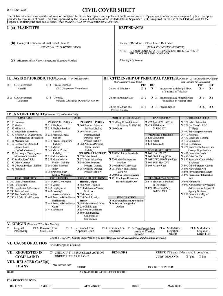 Casillas Et Al V Apple, Inc Civil Cover Sheet DocketBird  Form