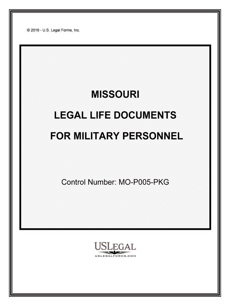 Control Number MO P005 PKG  Form