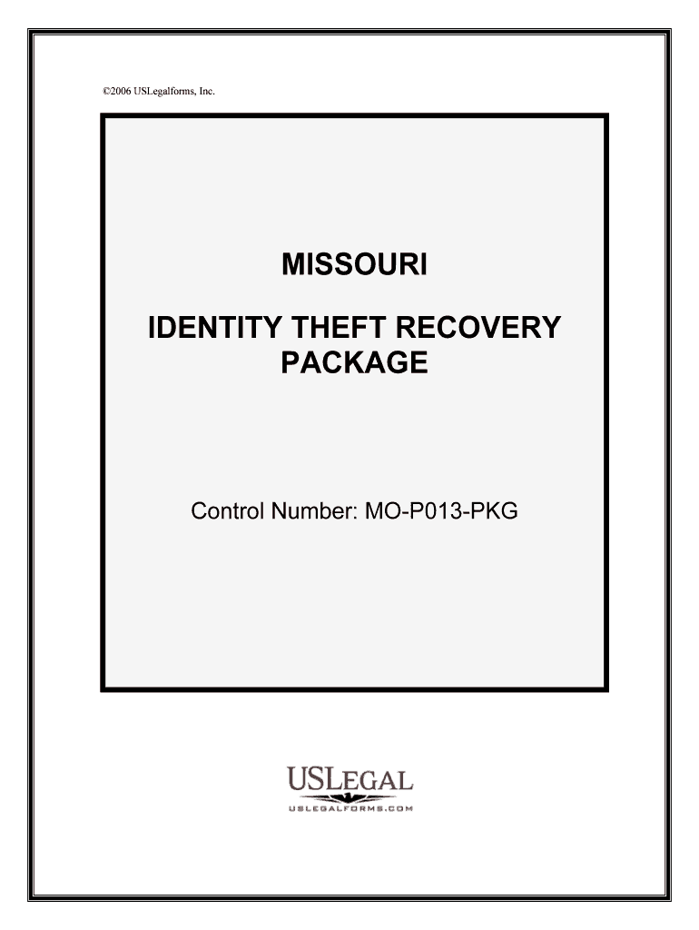 Control Number MO P013 PKG  Form