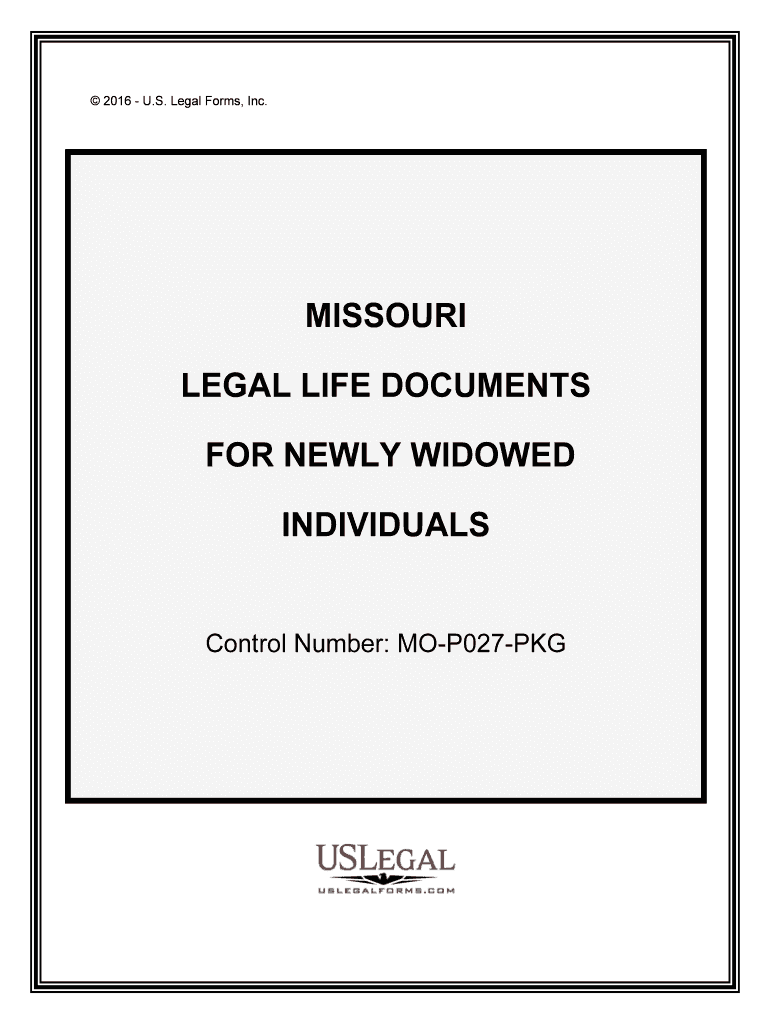 Control Number MO P027 PKG  Form