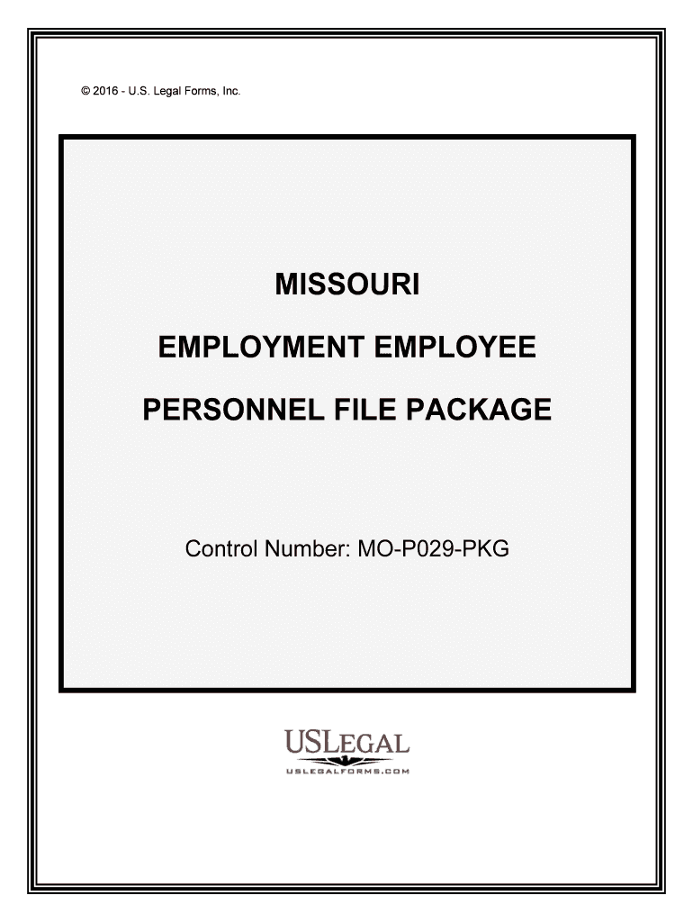 Control Number MO P029 PKG  Form