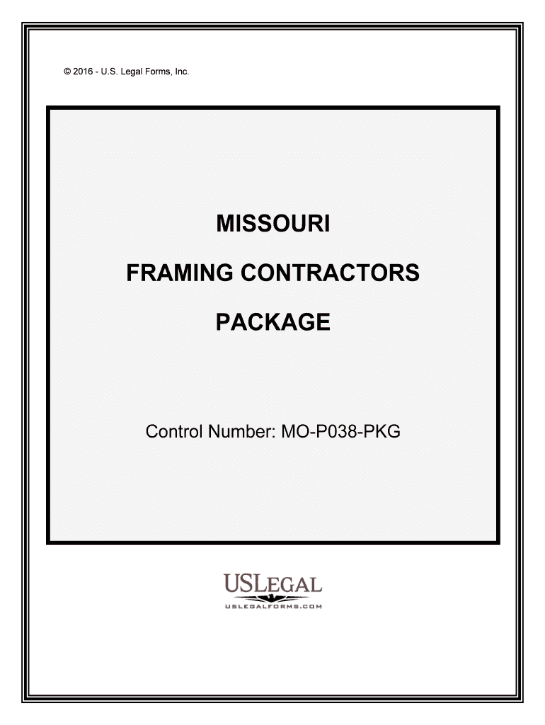 Control Number MO P038 PKG  Form