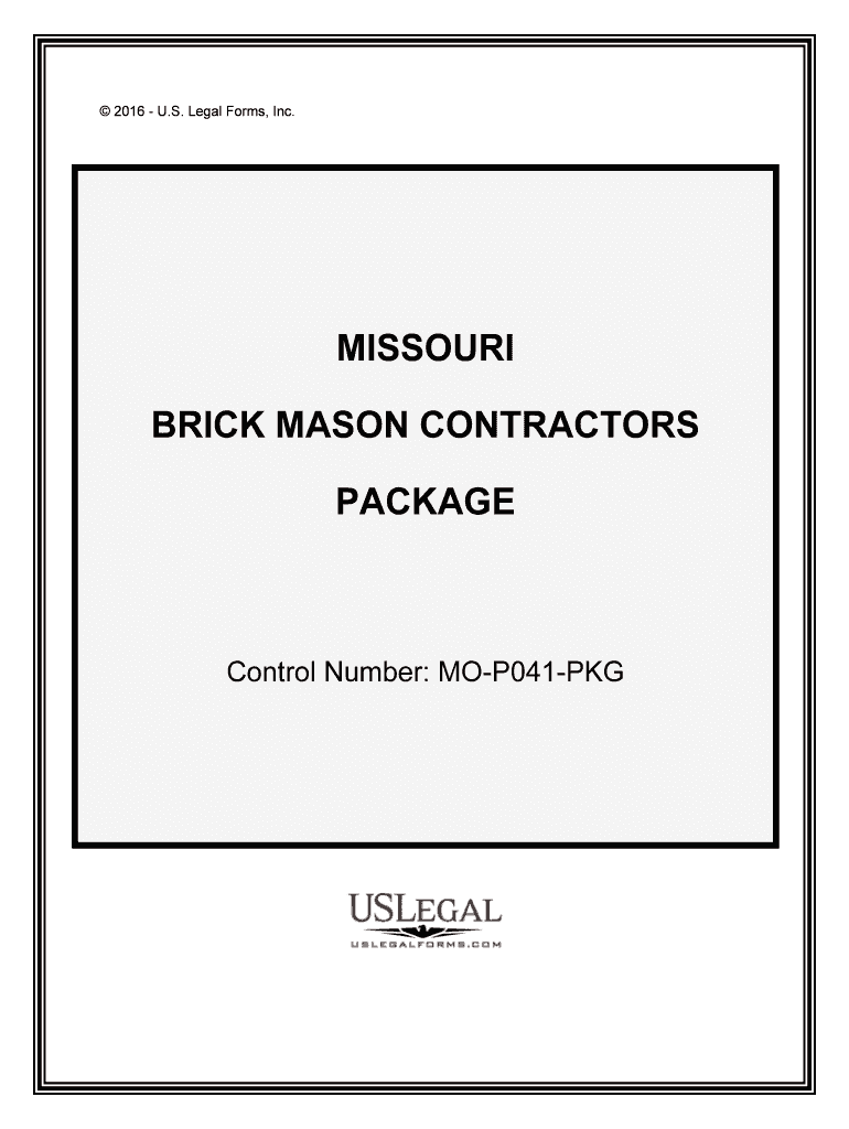 Control Number MO P041 PKG  Form