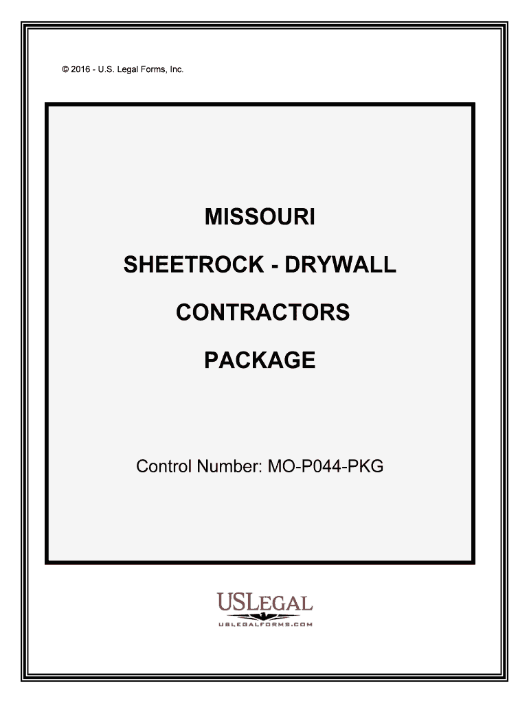 Control Number MO P044 PKG  Form