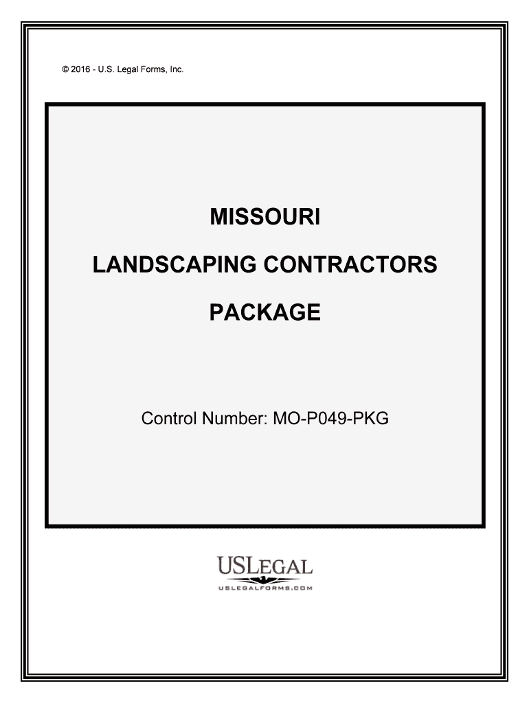 Control Number MO P049 PKG  Form