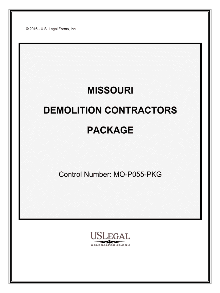 Control Number MO P055 PKG  Form