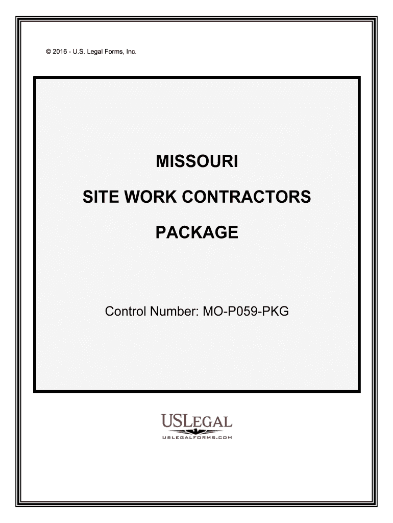 Control Number MO P059 PKG  Form