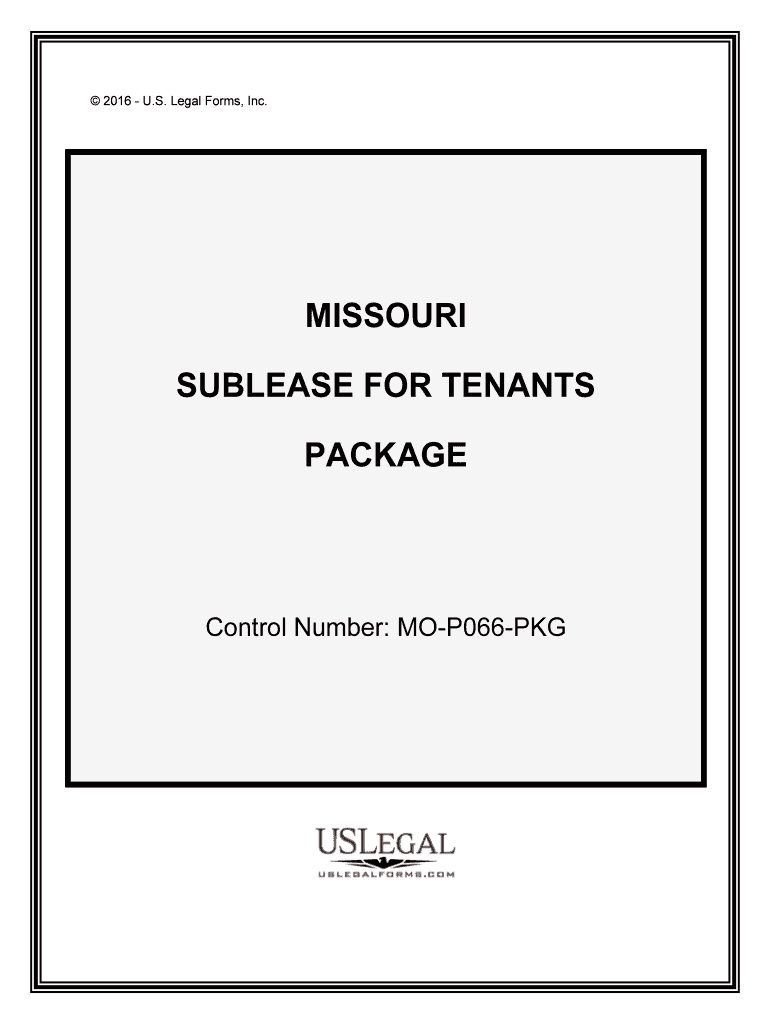 Missouri Sublease Agreement Templates PDF &amp;amp; DOCX  Form