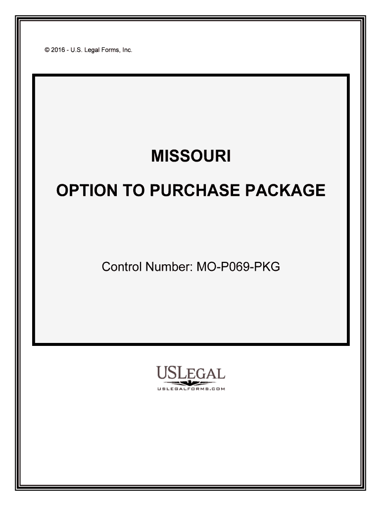 Control Number MO P069 PKG  Form